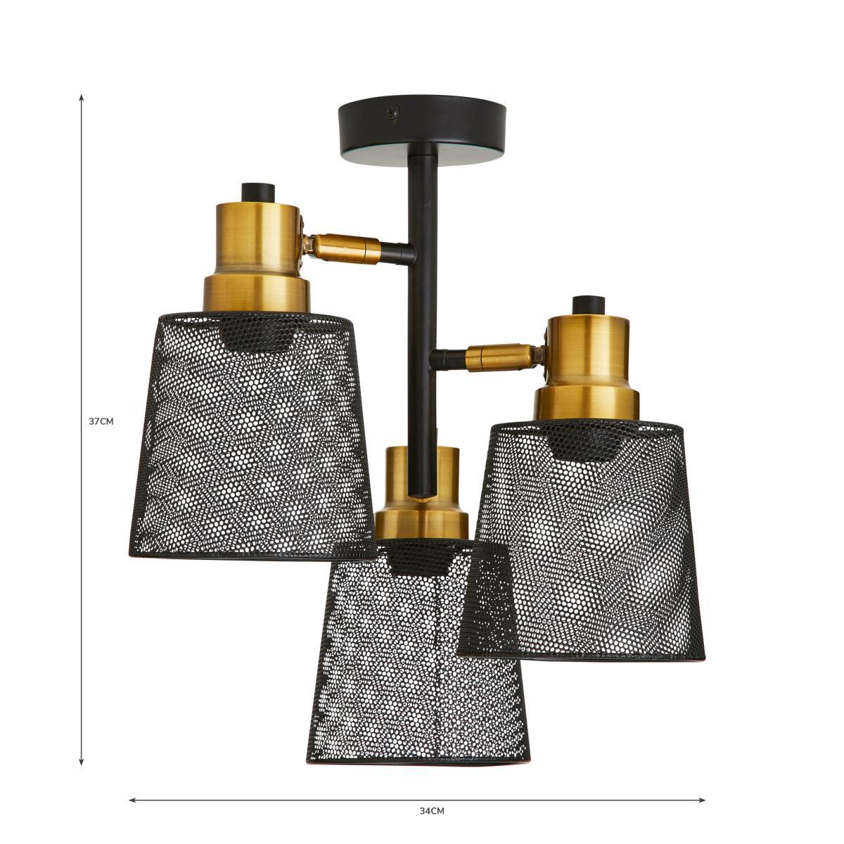 Idris Industrial Ceiling Fitting Black – image 5
