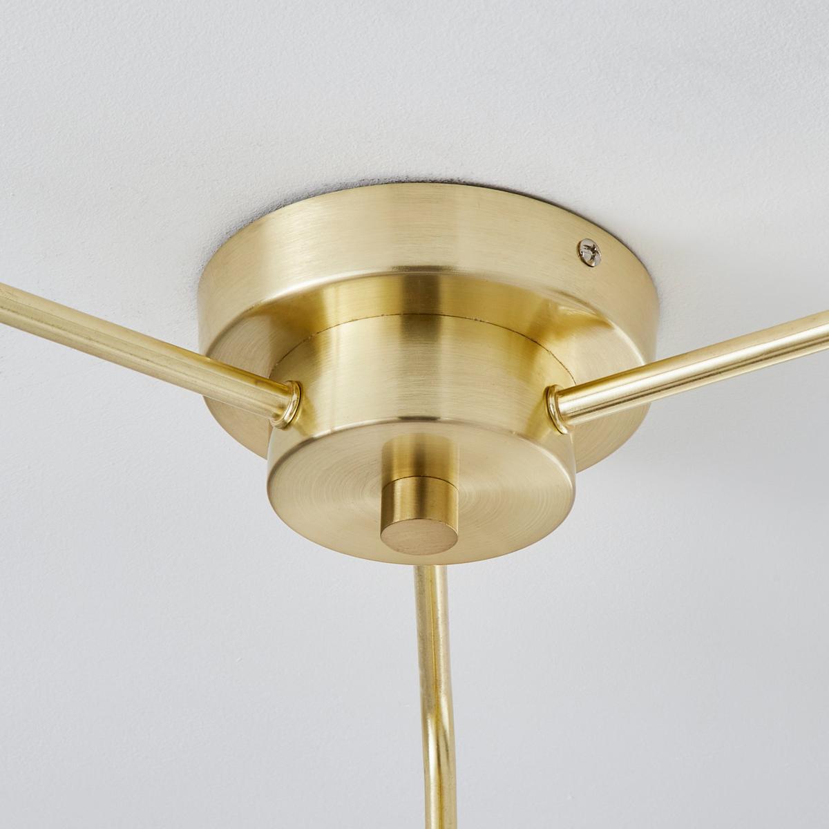 Palazzo Gold 3 Light Semi Flush Fitting Gold – image 4
