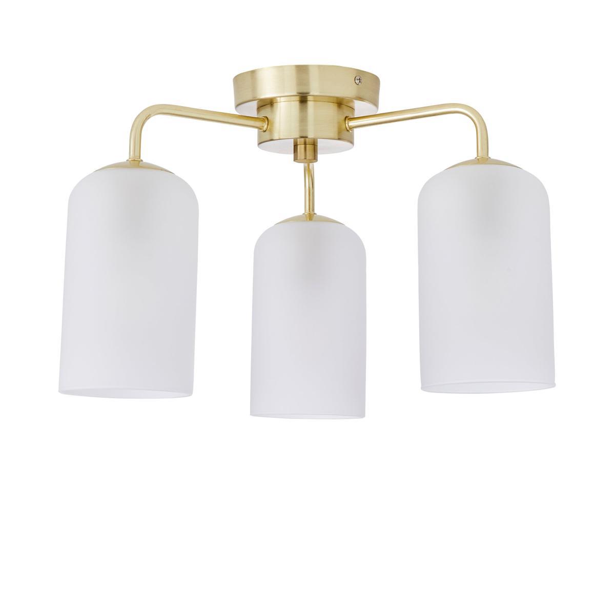 Palazzo Gold 3 Light Semi Flush Fitting Gold – image 5