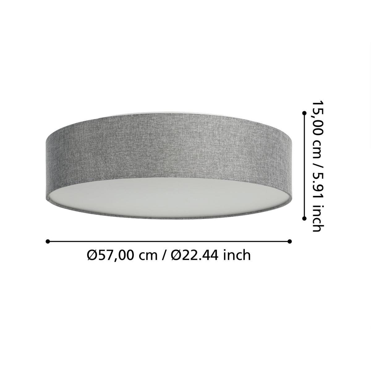 EGLO Romao-Z Flush Ceiling Light Grey – image 4