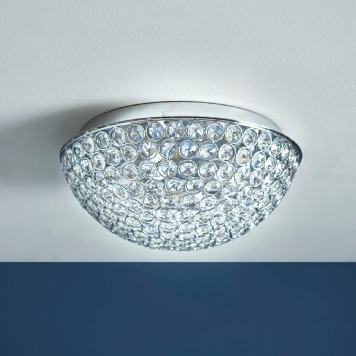 Return - Vogue 3 Light Chryla Crystal Bathroom Flush Ceiling Light – image 2