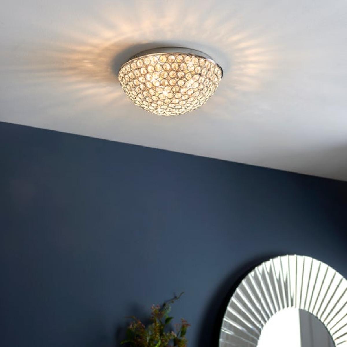 Return - Vogue 3 Light Chryla Crystal Bathroom Flush Ceiling Light – image 4