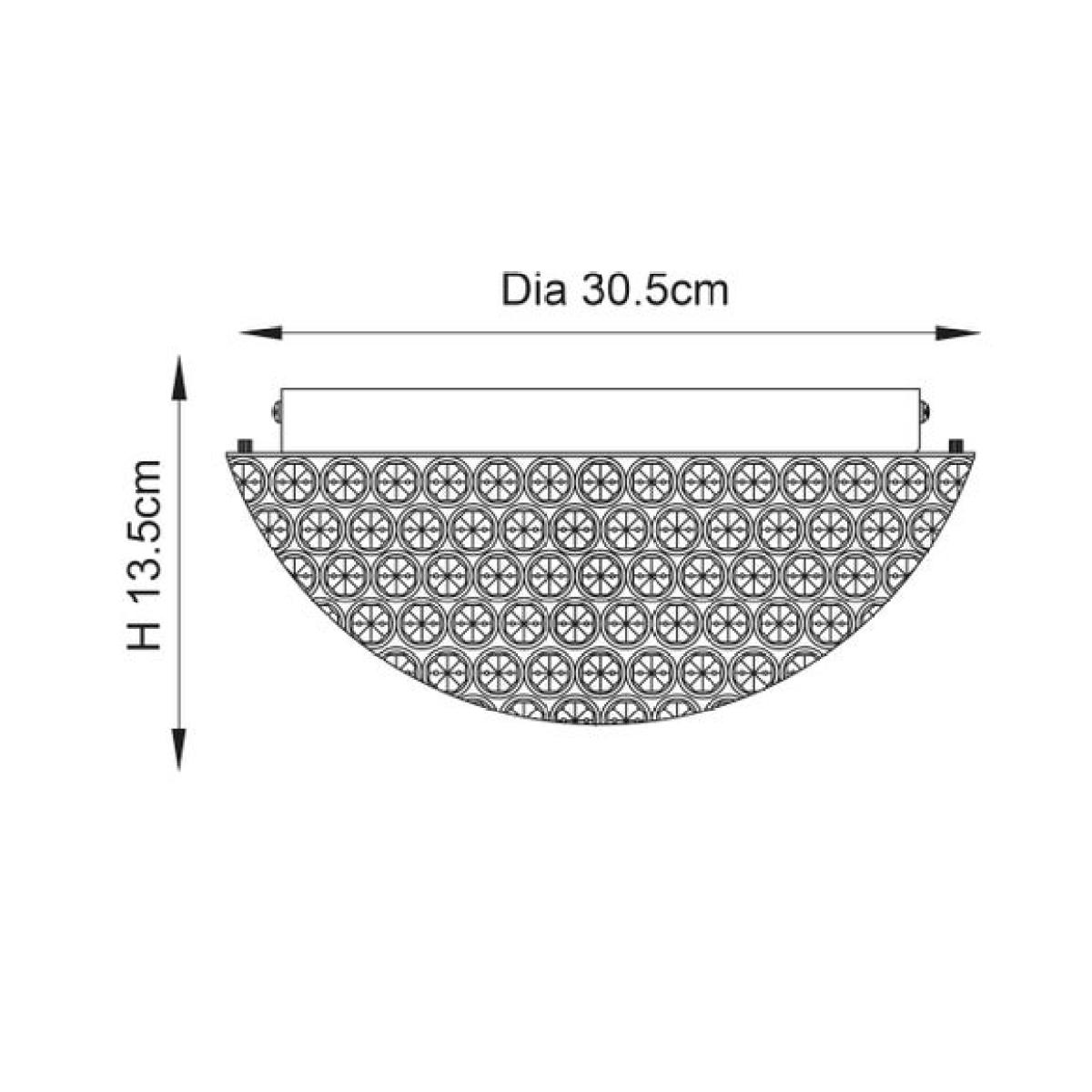 Return - Vogue 3 Light Chryla Crystal Bathroom Flush Ceiling Light – image 6