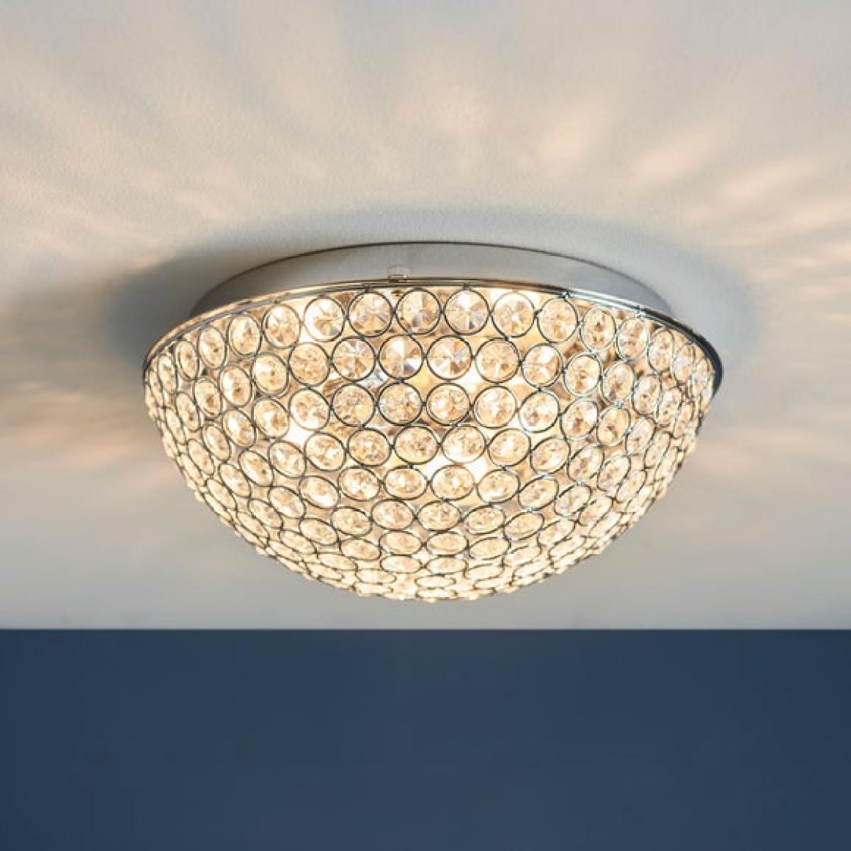 Return - Vogue 3 Light Chryla Crystal Bathroom Flush Ceiling Light – image 1