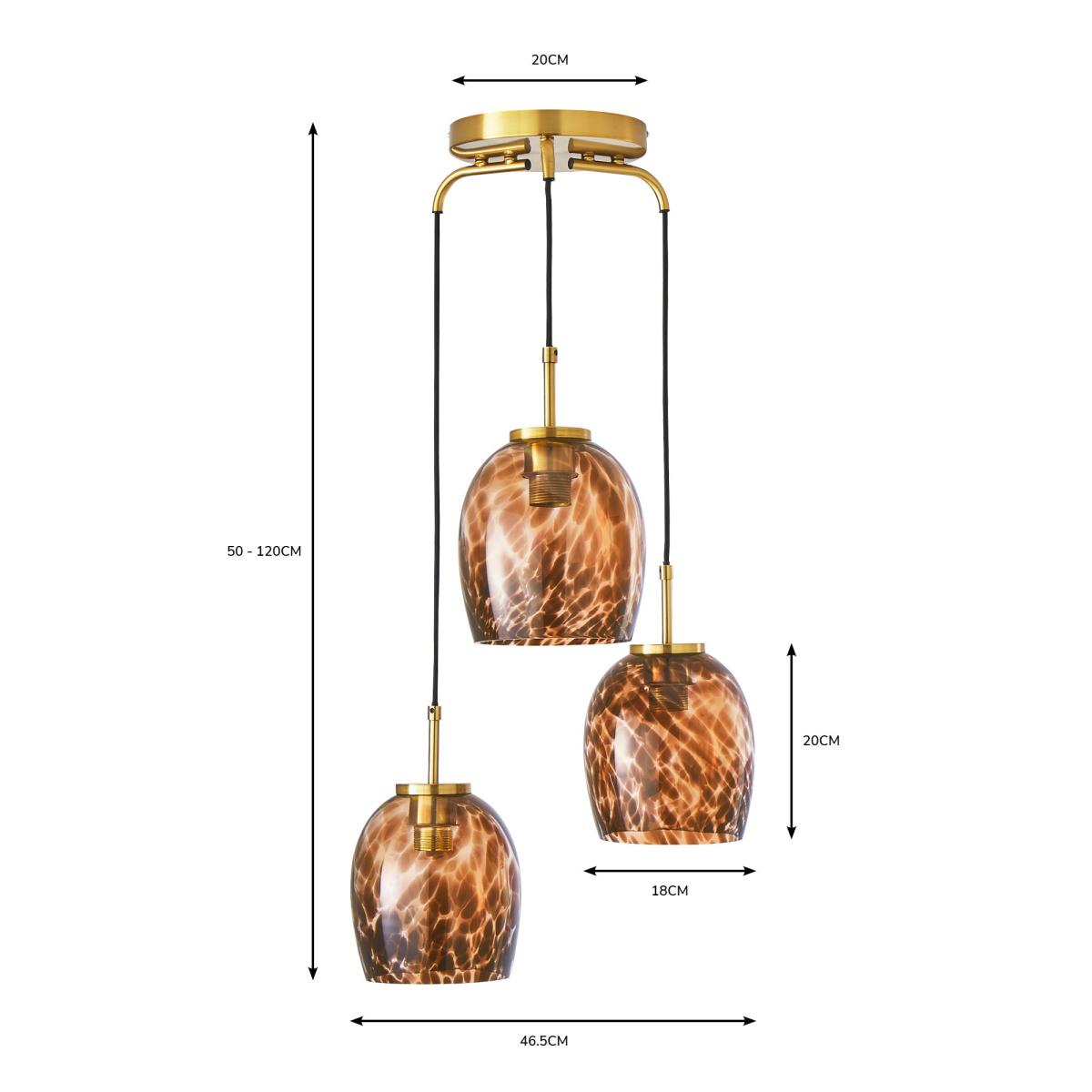 Lilo 3 Light Cluster Ceiling Fitting Orange – image 7