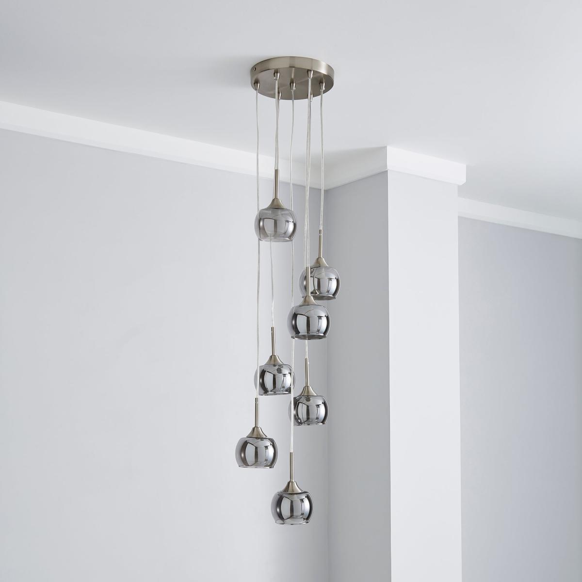 Cooper Smoked Glass Cluster Ceiling Fitting Grey – image 2