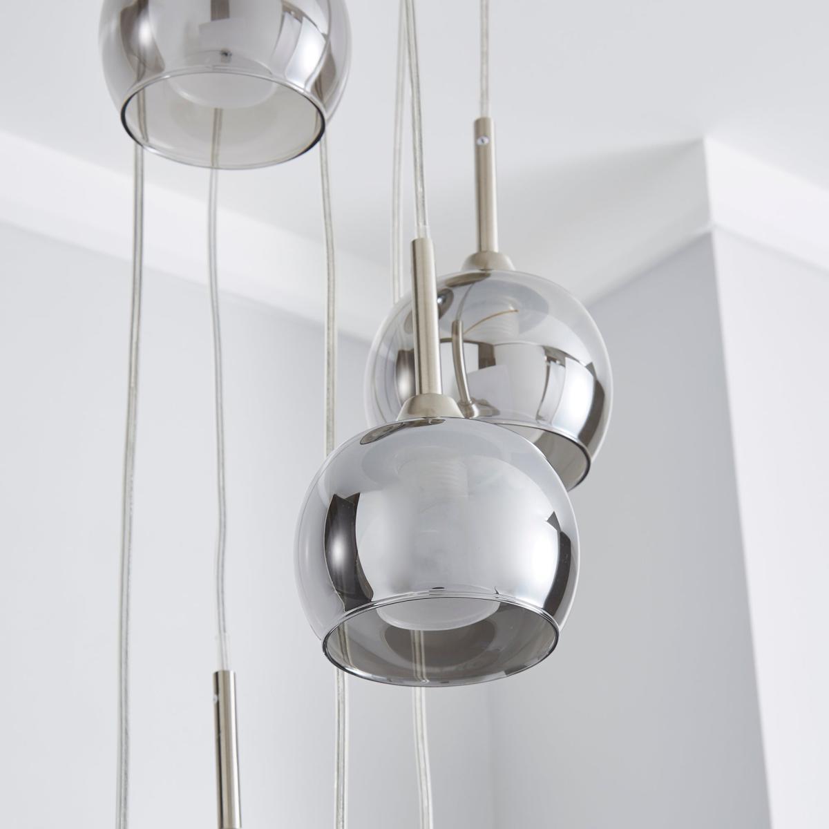 Cooper Smoked Glass Cluster Ceiling Fitting Grey – image 3