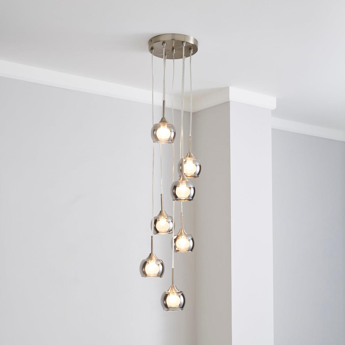 Cooper Smoked Glass Cluster Ceiling Fitting Grey – image 1