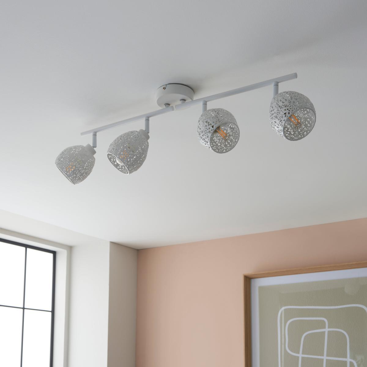 Fearne 4 Light White Spotlight Bar White – image 2