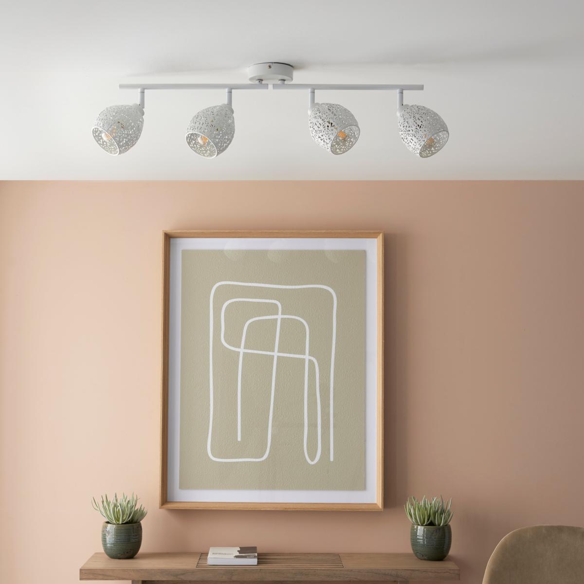 Fearne 4 Light White Spotlight Bar White – image 4