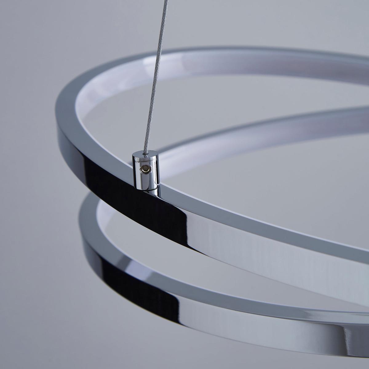 Menton Integrated LED Swirl Chrome Ceiling Fitting Chrome – image 3