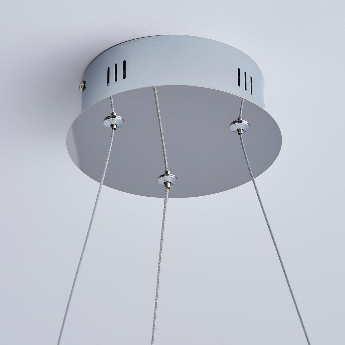Menton Integrated LED Swirl Chrome Ceiling Fitting Chrome – image 4