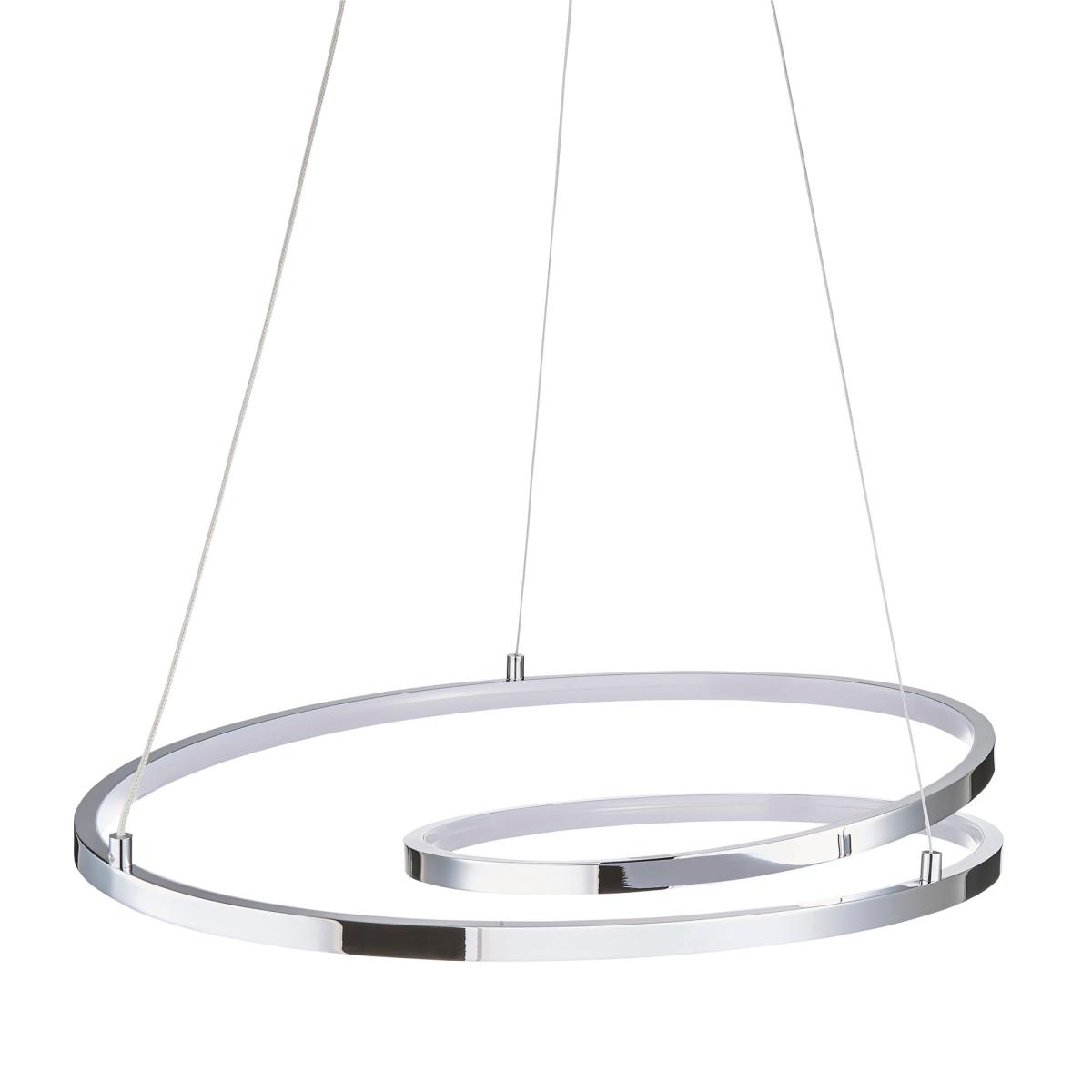 Menton Integrated LED Swirl Chrome Ceiling Fitting Chrome – image 6
