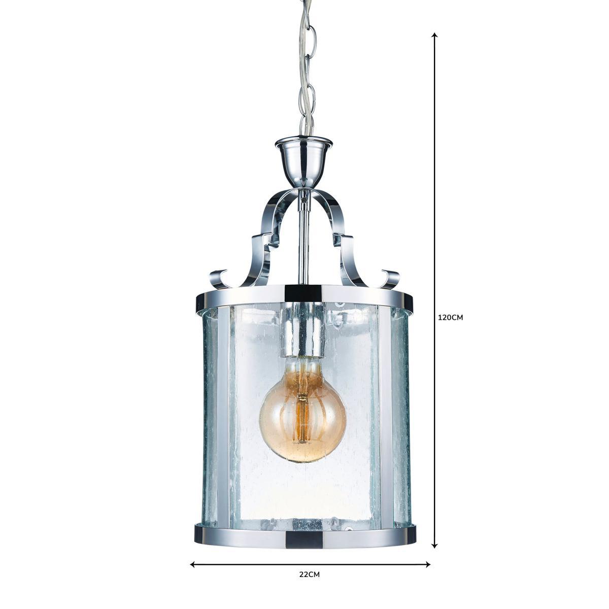 Joplin Georgian 1 Light Lantern Glass Ceiling Fitting Clear – image 6