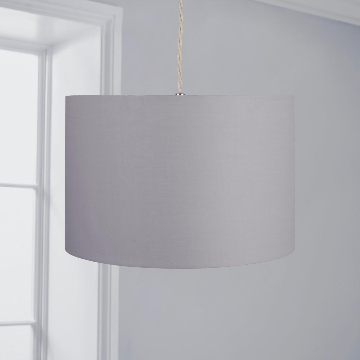 Luna Dove Grey 20cm Drum Shade Dove (Grey) – image 2
