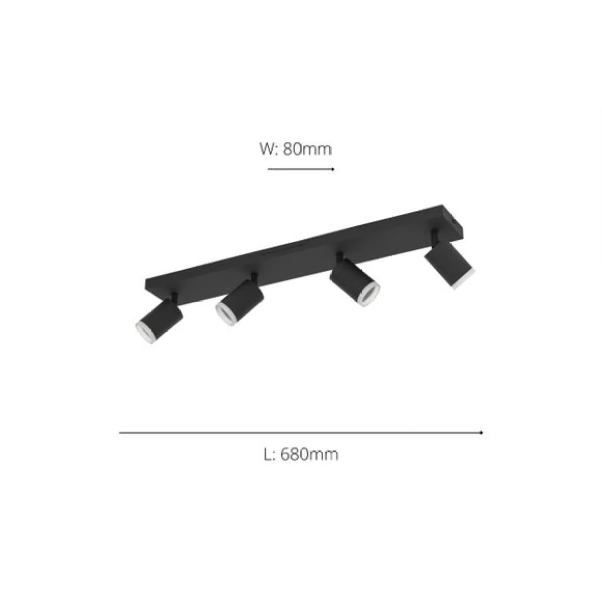 Return - EGLO Melitello-Z Smart Colour Changing LED 4 Light Spotlight, Black – image 4
