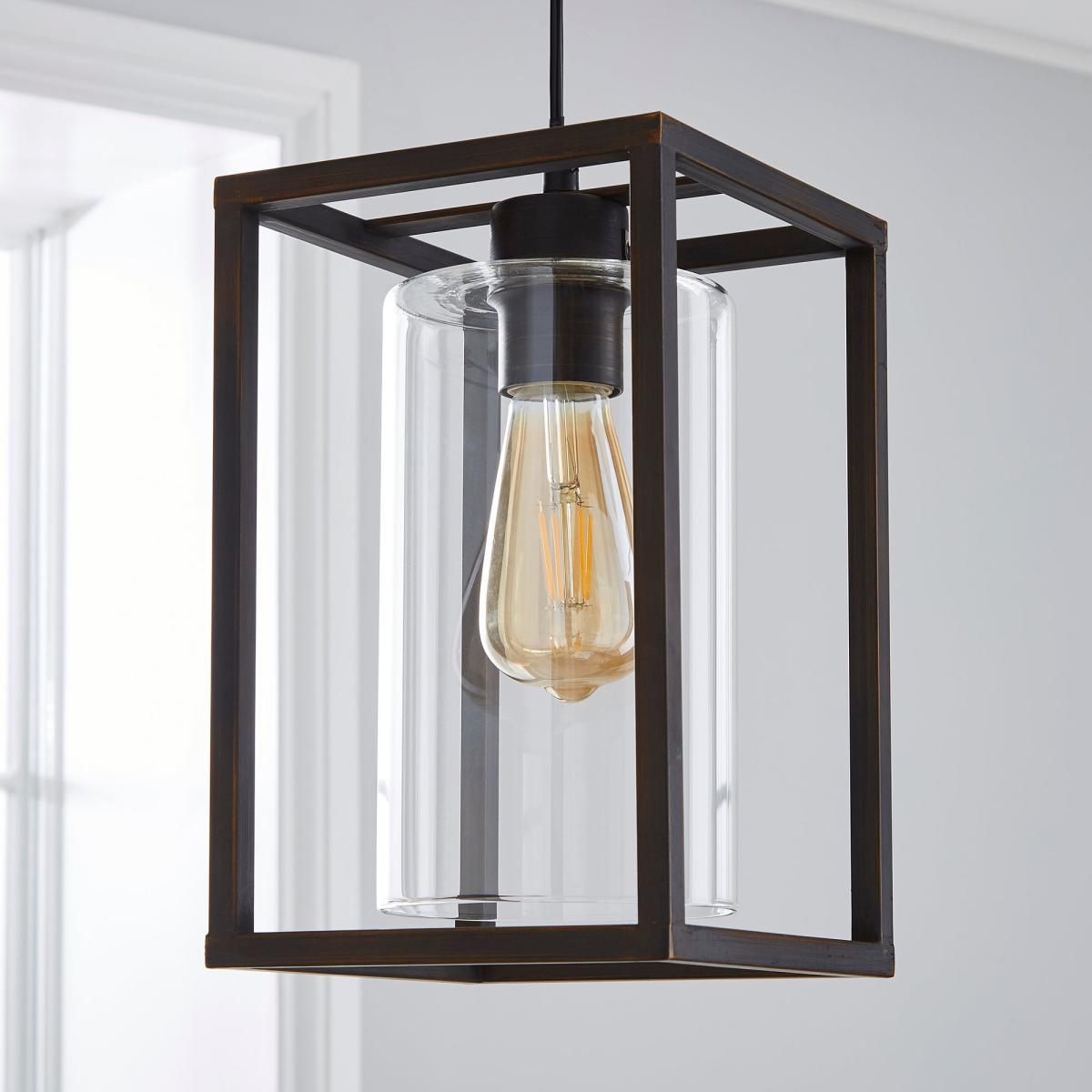 London Industrial 1 Light Pendant Bronze Ceiling Fitting Brown – image 2