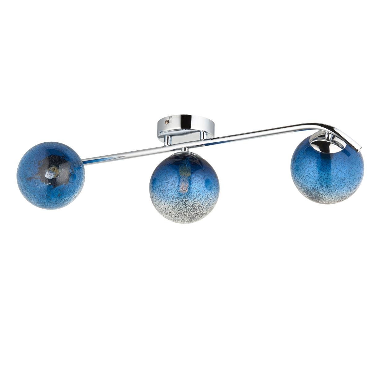 Torbay Blue Bathroom 3 Light Semi Flush Ceiling Fitting Blue – image 6