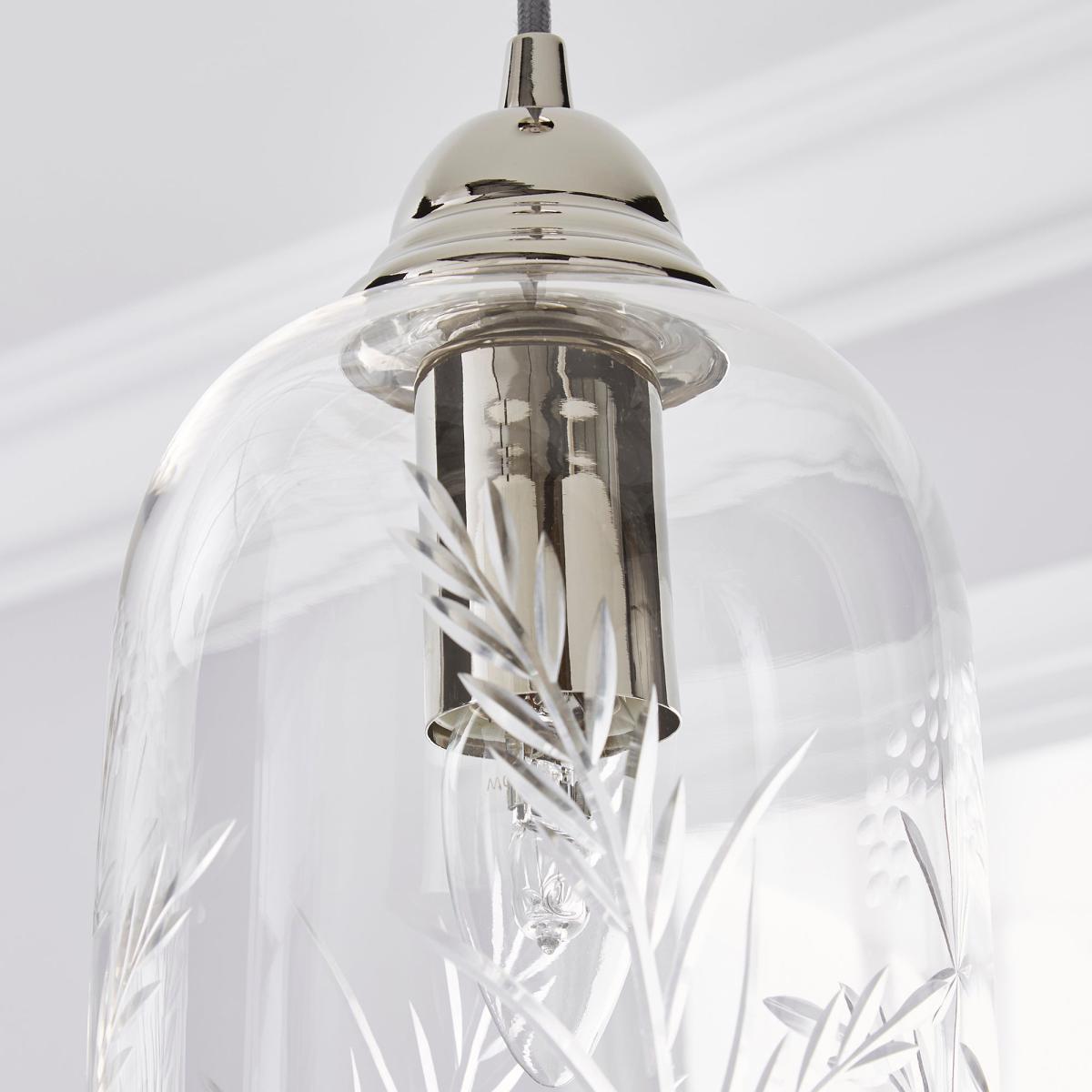 Dorma Darwell Etched Glass Ceiling Fitting Clear – image 2