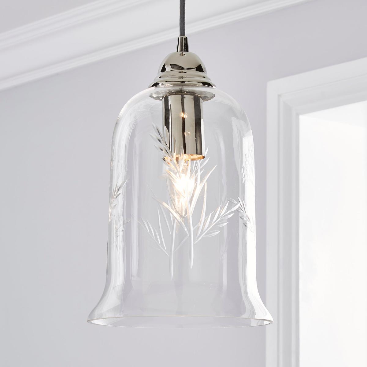 Dorma Darwell Etched Glass Ceiling Fitting Clear – image 1