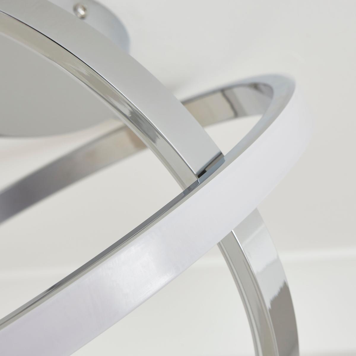 Astra Abstract Led Ceiling Light Chrome – image 3