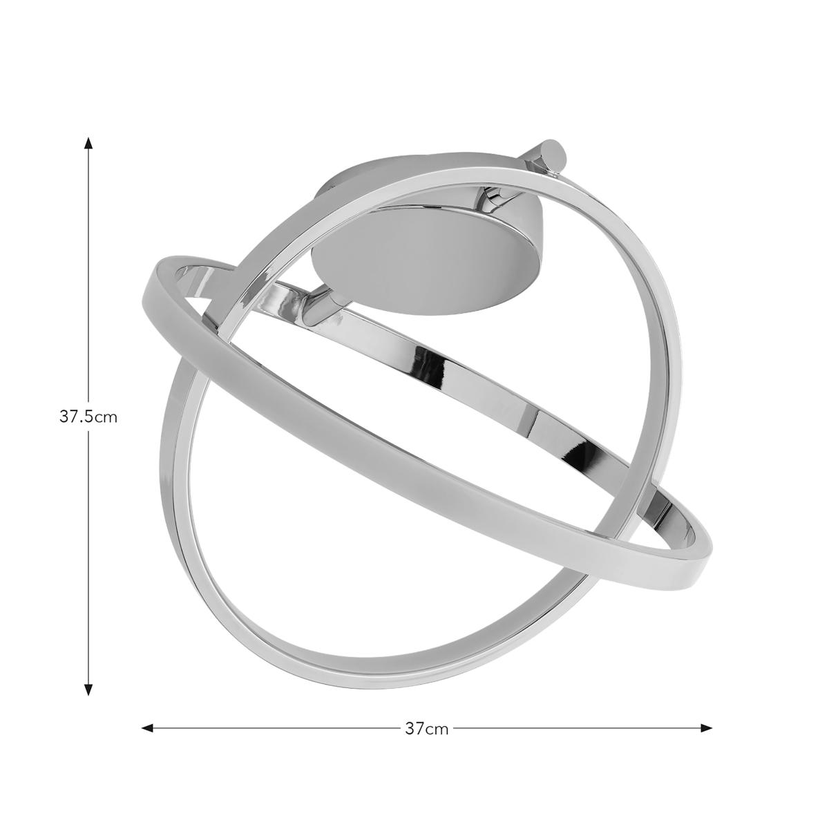 Astra Abstract Led Ceiling Light Chrome – image 5