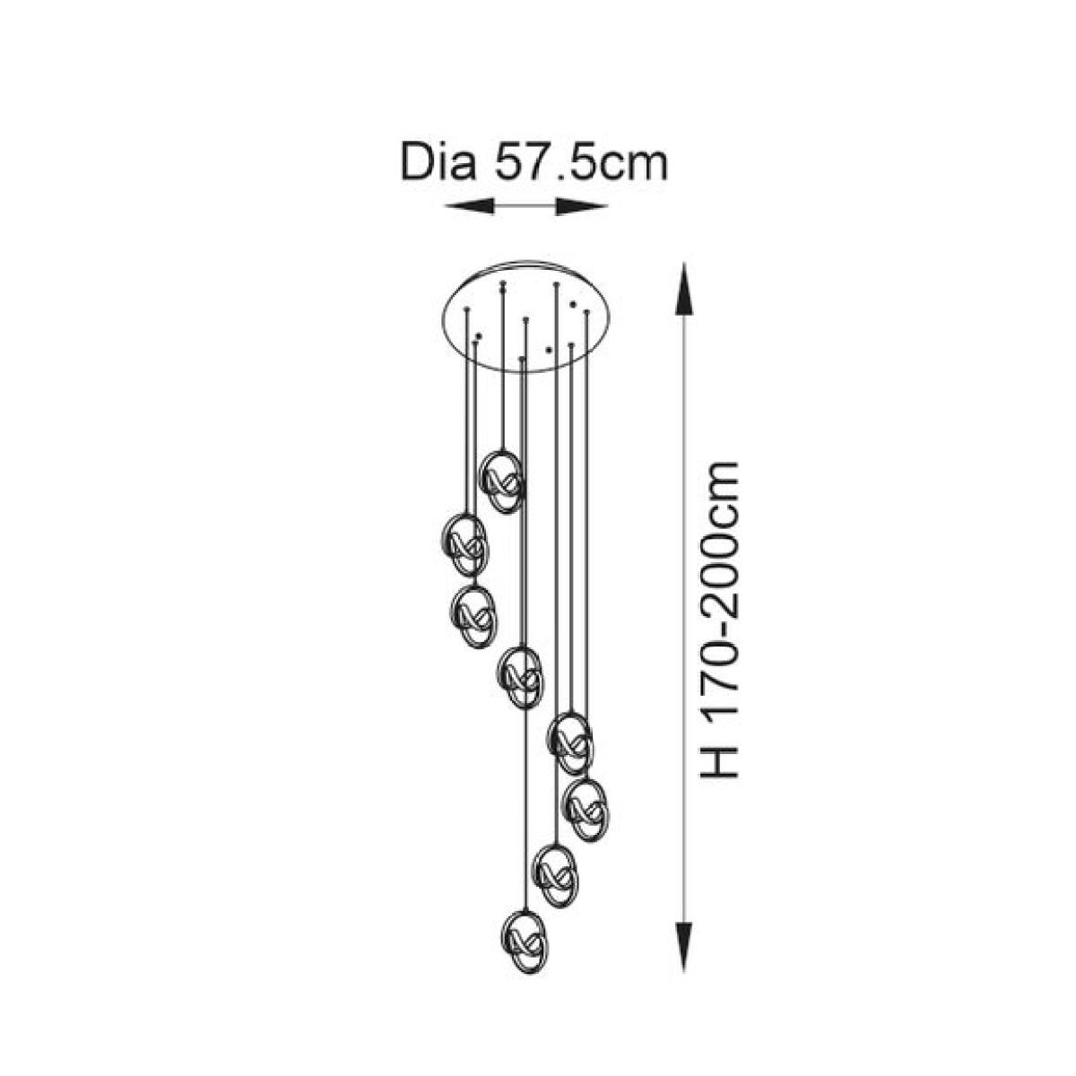 Return - Vogue Rocco 8 Light Cluster Ceiling Light – image 9