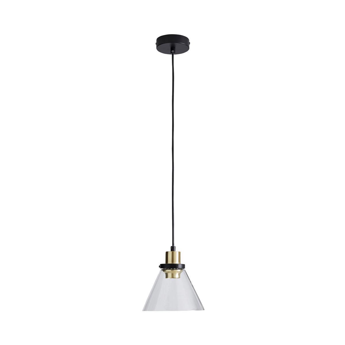 Warren Glass Pendant Ceiling Fitting Black – image 7