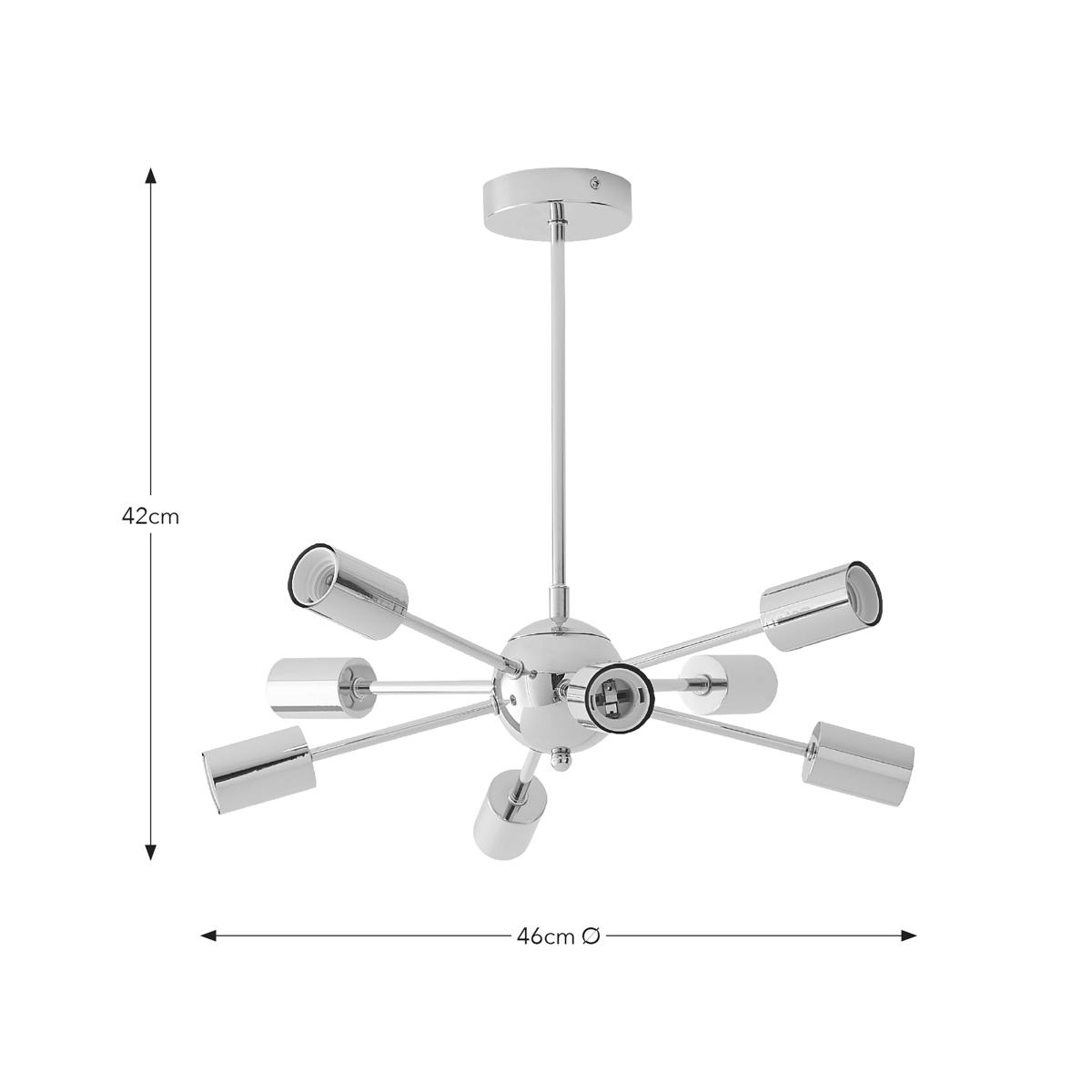 Conolly Sputnik 8 Light Ceiling Light Silver – image 6