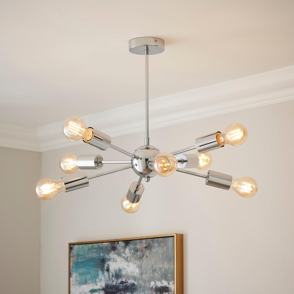 Conolly Sputnik 8 Light Ceiling Light Silver – image 1