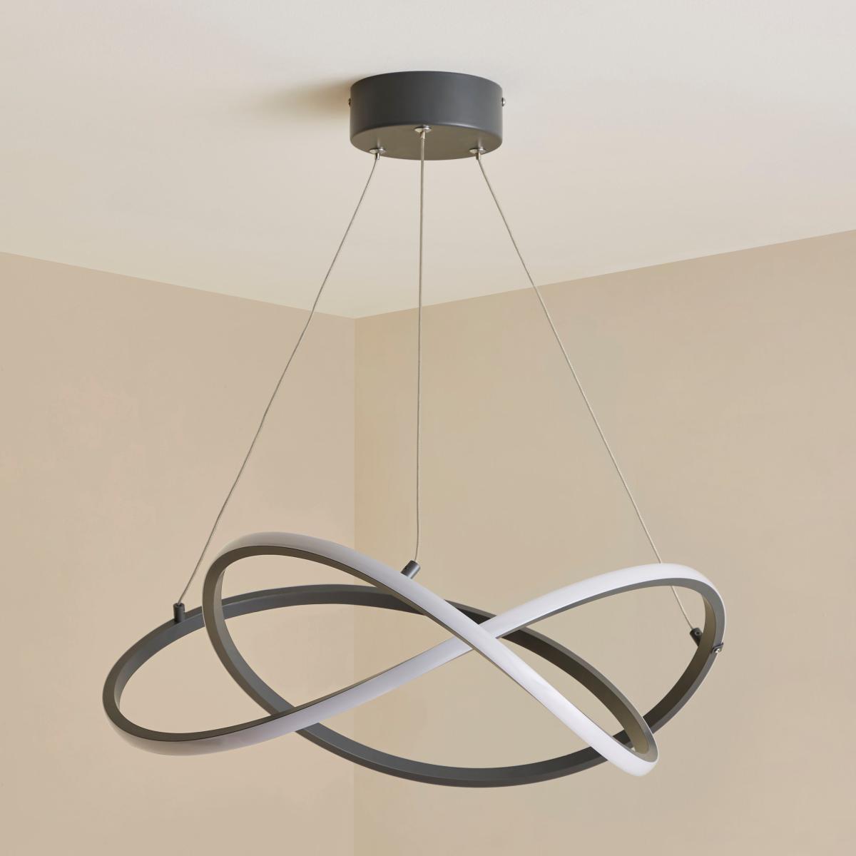 Cortez XL Integrated LED Ceiling Fitting Black – image 2