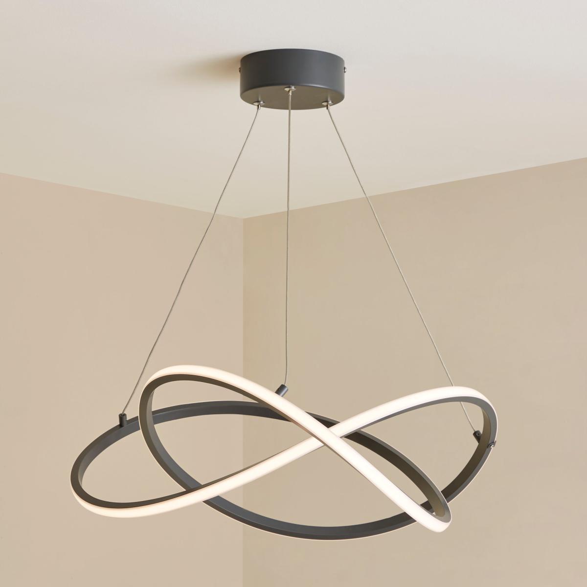 Cortez XL Integrated LED Ceiling Fitting Black – image 1