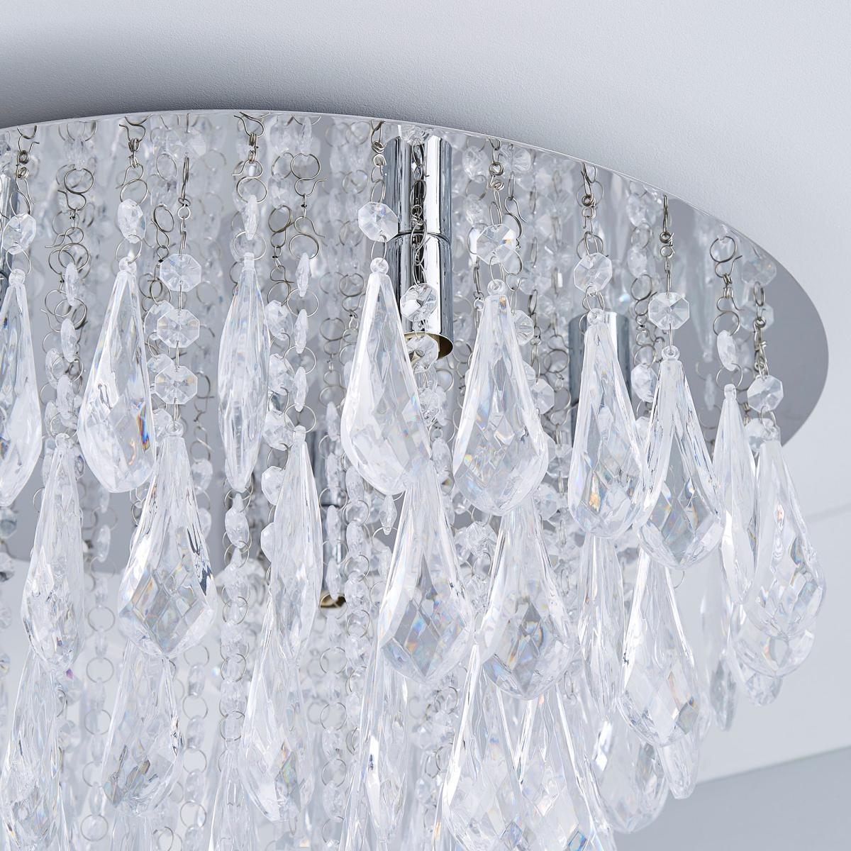 Valencia 5 Light Jewel Chrome Flush Ceiling Fitting Chrome – image 4