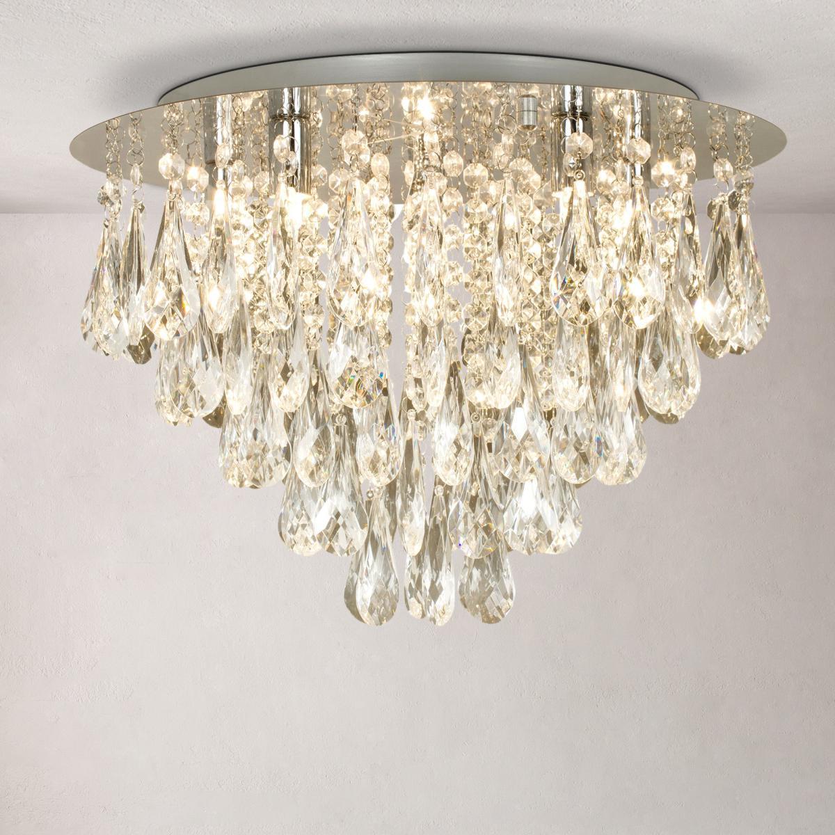Valencia 5 Light Jewel Chrome Flush Ceiling Fitting Chrome – image 7