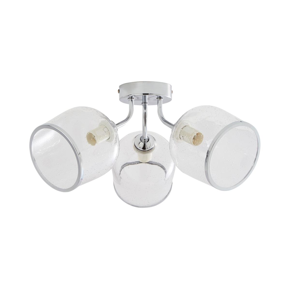 Lenny 3 Light Semi Flush Ceiling Fitting Chrome – image 5