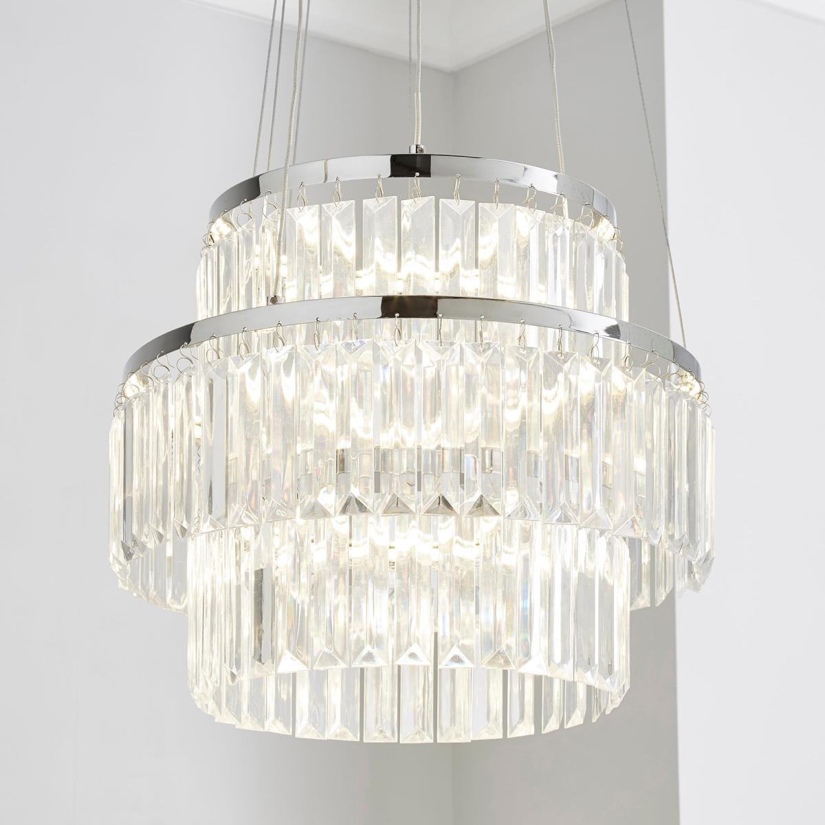 Prism 3 Tier Ceiling Fitting Clear – image 1