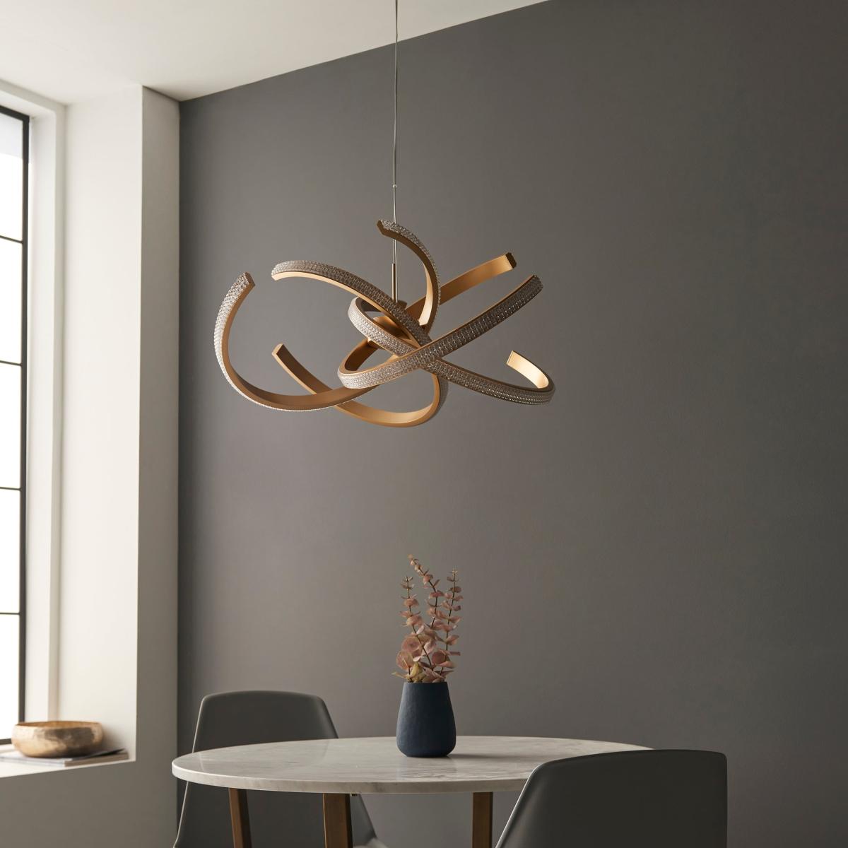 Vogue Sierra 4 Light Spiral Ceiling Light Gold – image 2