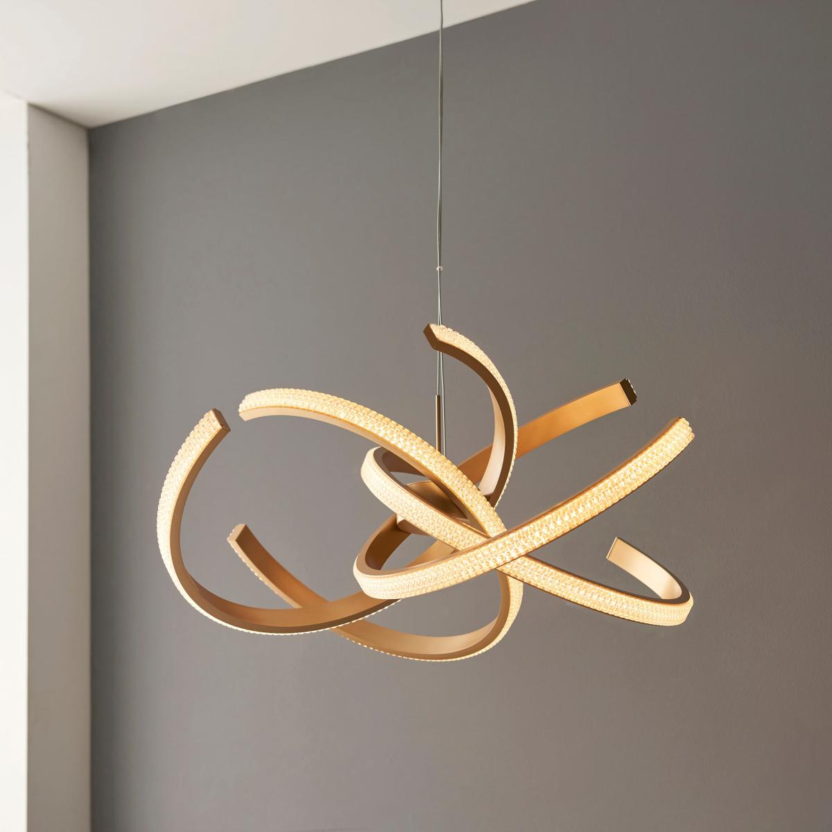 Vogue Sierra 4 Light Spiral Ceiling Light Gold – image 3