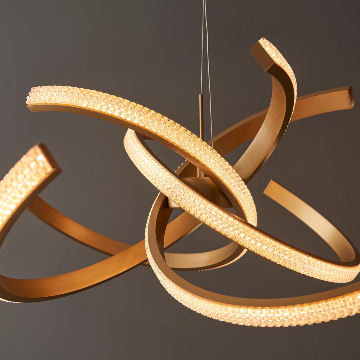 Vogue Sierra 4 Light Spiral Ceiling Light Gold – image 5