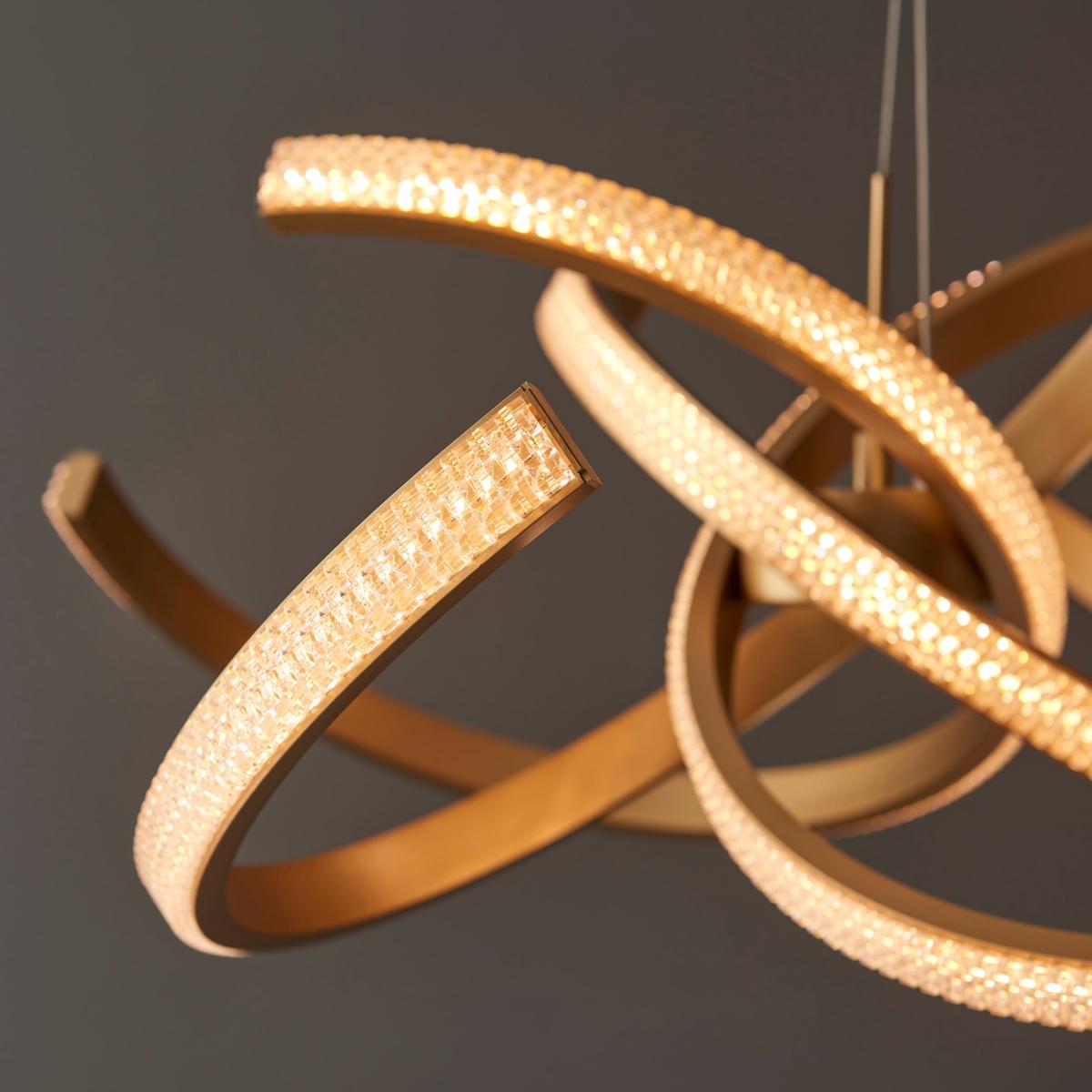 Vogue Sierra 4 Light Spiral Ceiling Light Gold – image 6