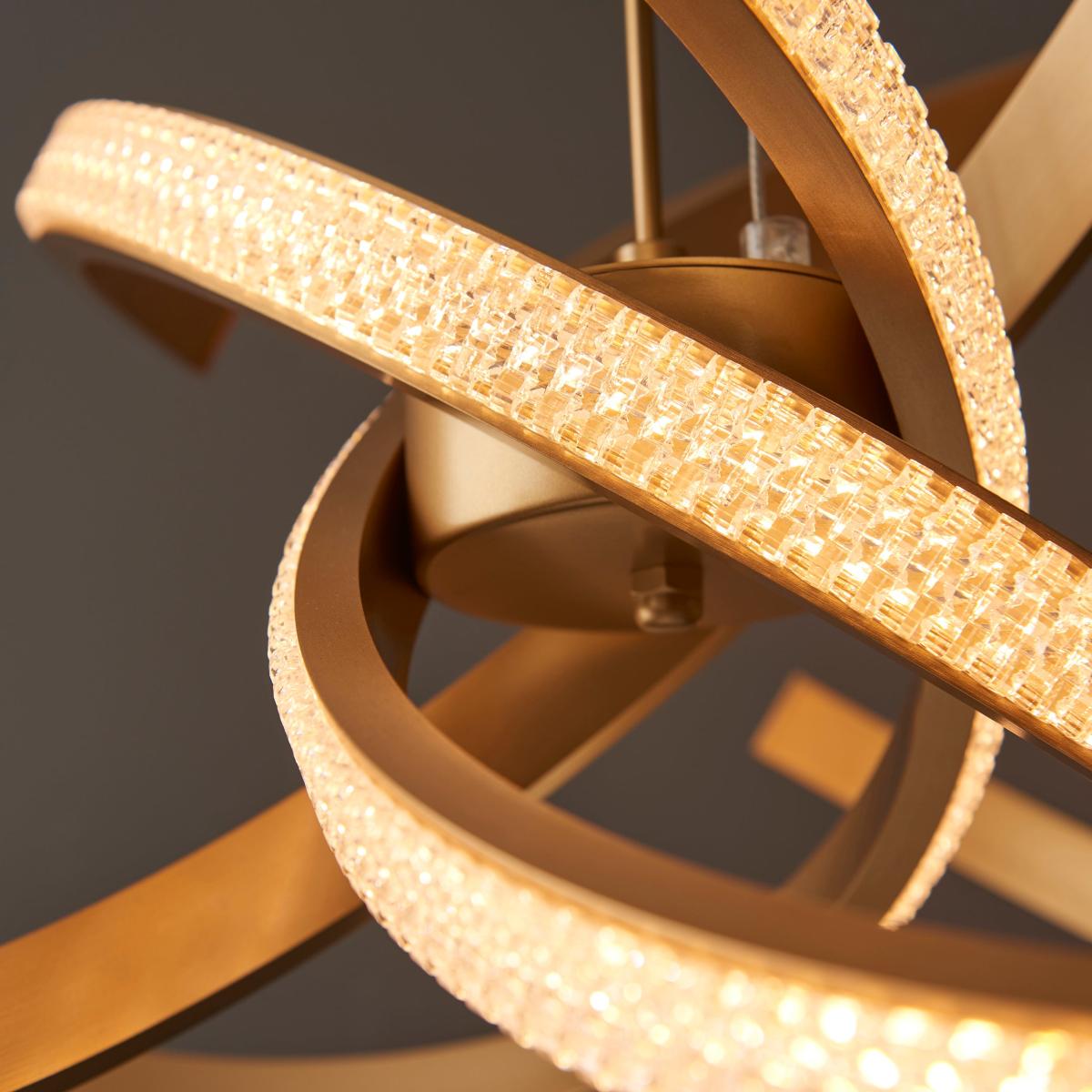 Vogue Sierra 4 Light Spiral Ceiling Light Gold – image 7