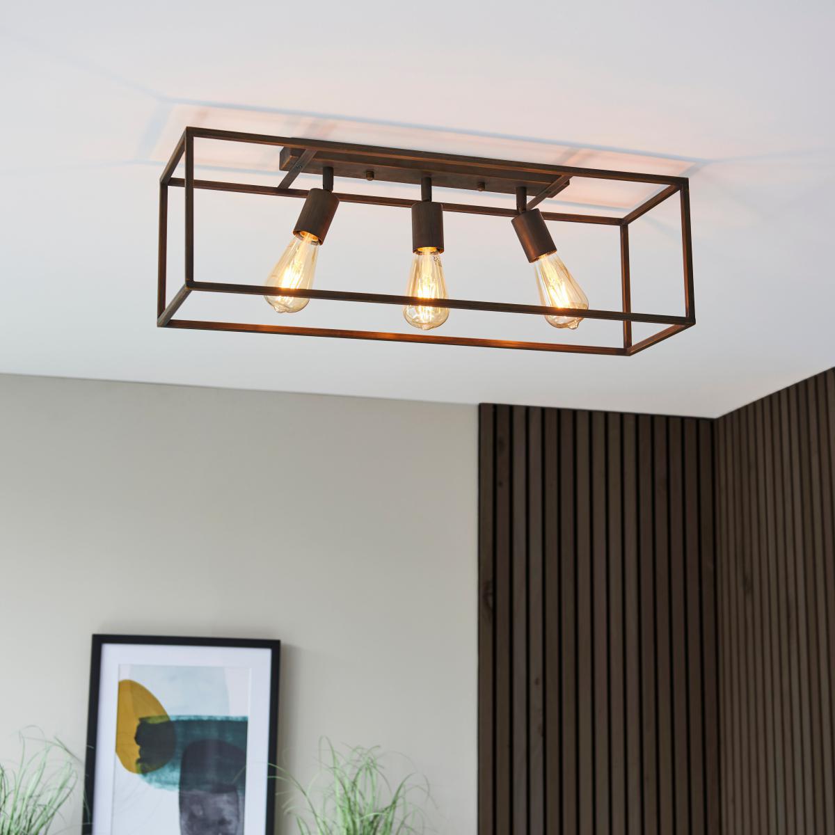 London 3 Light Bronze Spotlight Bar Bronze – image 3