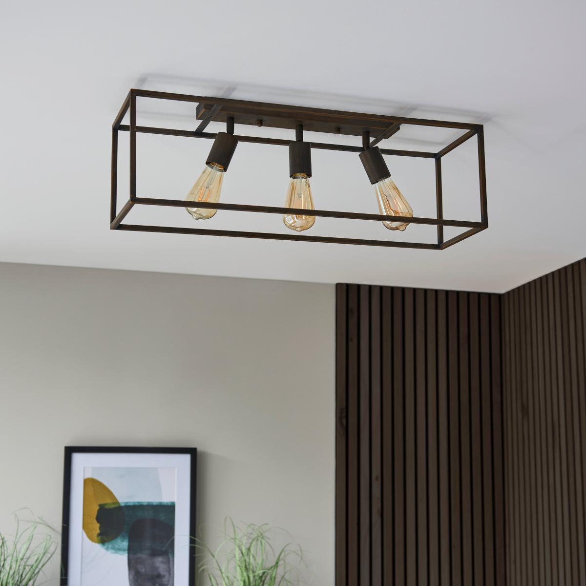 London 3 Light Bronze Spotlight Bar Bronze – image 4