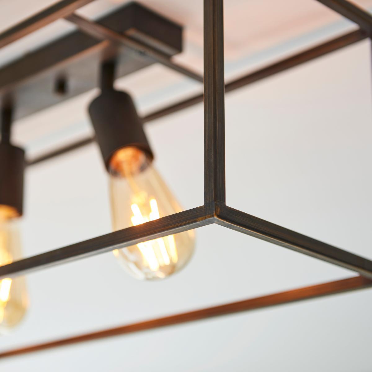 London 3 Light Bronze Spotlight Bar Bronze – image 5