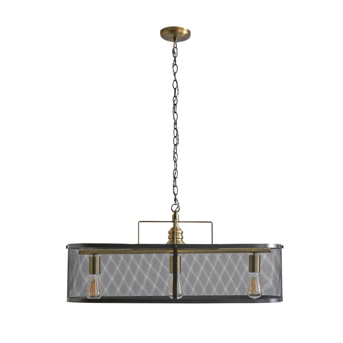 Kalix 3 Light Diner Ceiling Fitting Grey – image 5