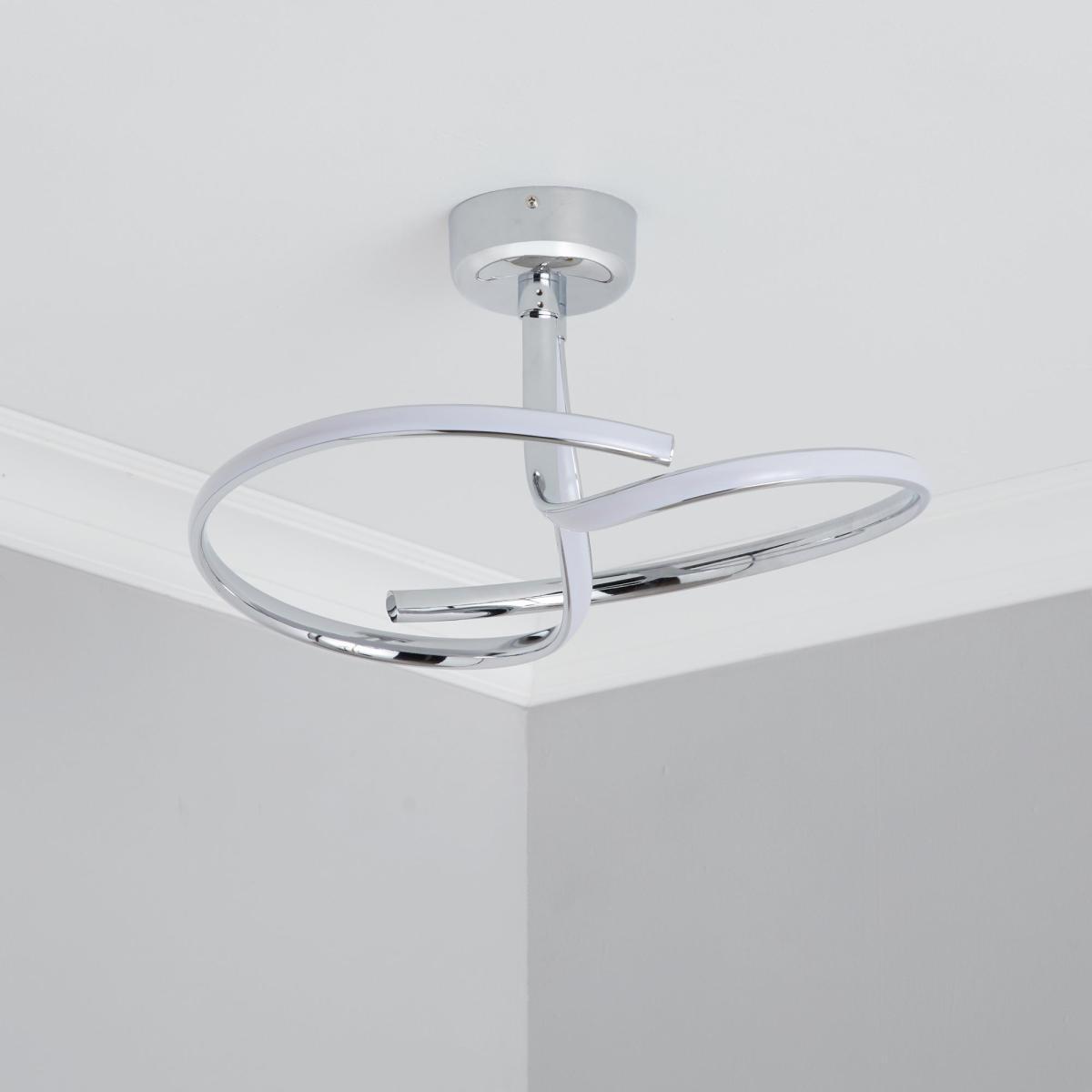 Cortez 2 Arm LED Ceiling Fitting Chrome Silver – image 2