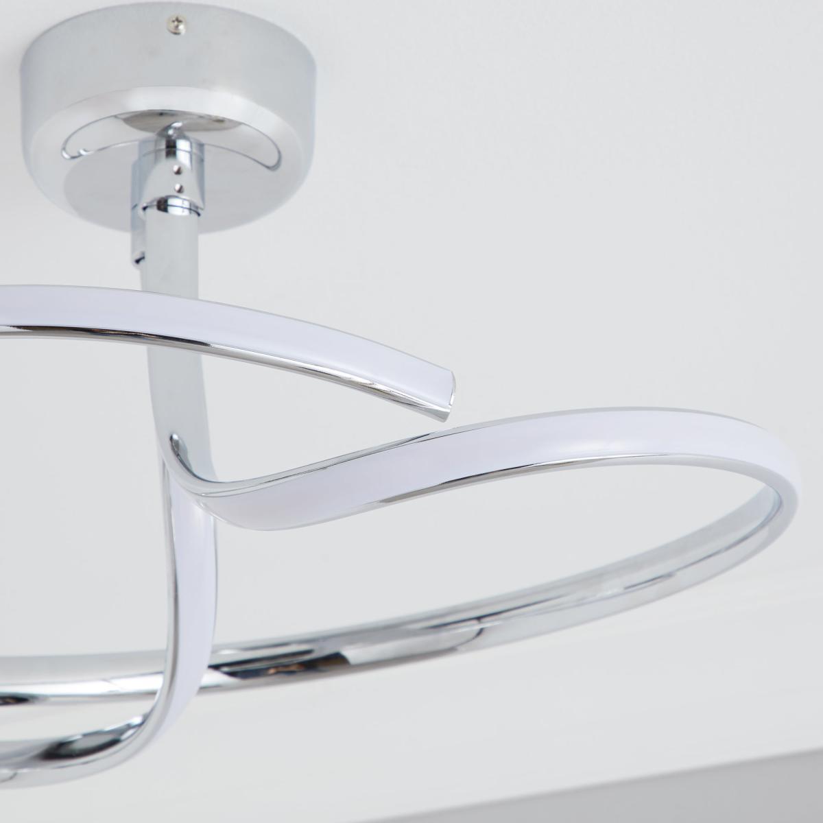 Cortez 2 Arm LED Ceiling Fitting Chrome Silver – image 3