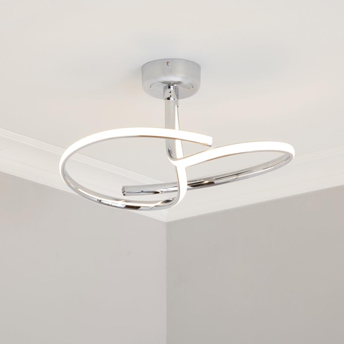 Cortez 2 Arm LED Ceiling Fitting Chrome Silver – image 1