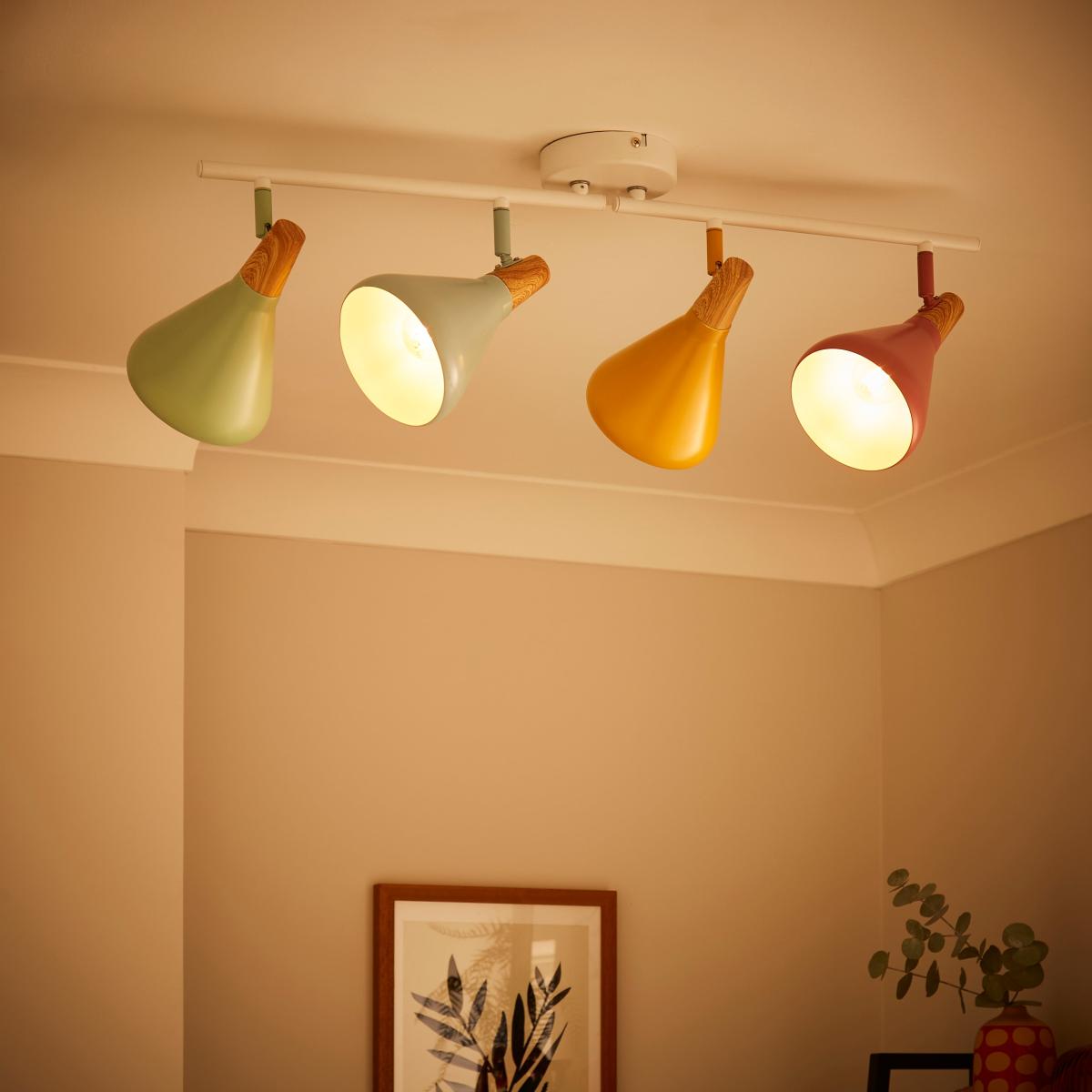 Elements Wolston 4 Light Dimmable Spotlight MultiColoured – image 2