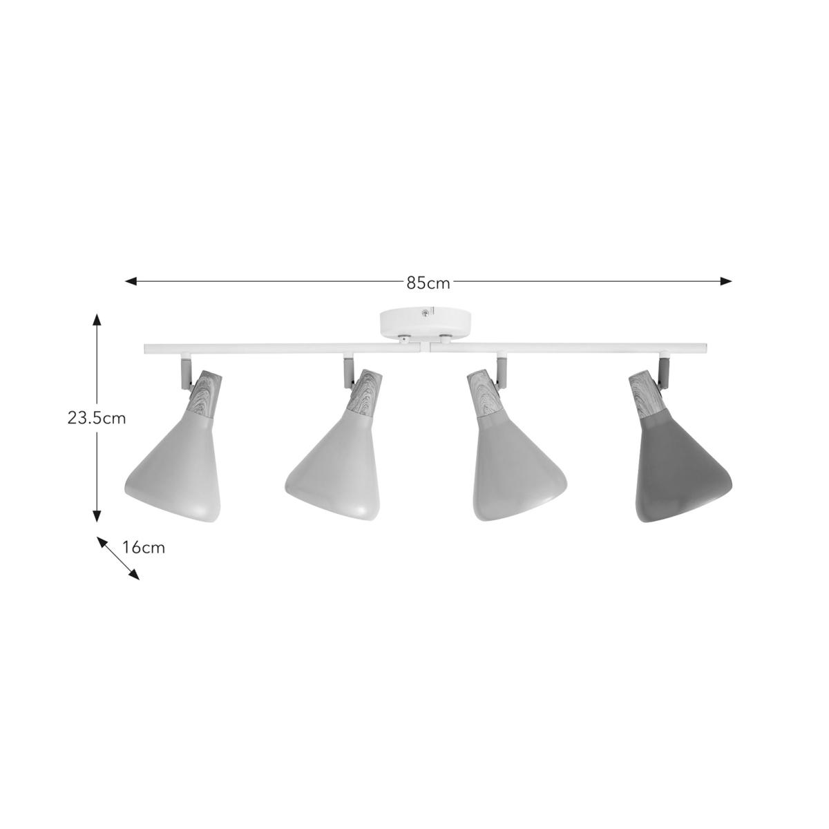 Elements Wolston 4 Light Dimmable Spotlight MultiColoured – image 6